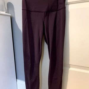 90 degree by reflex 7/8 leggings small in wine red